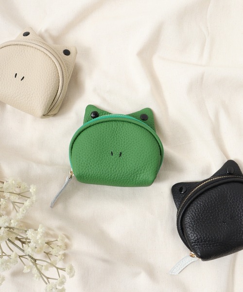 FUNALIVE(ファンアライブ)の「カエル型レザーミニウォレット(財布・メンズ・グリーン/ライトグレー/ピンク/グレー/ブラック/パープル・F)」の4枚目の写真