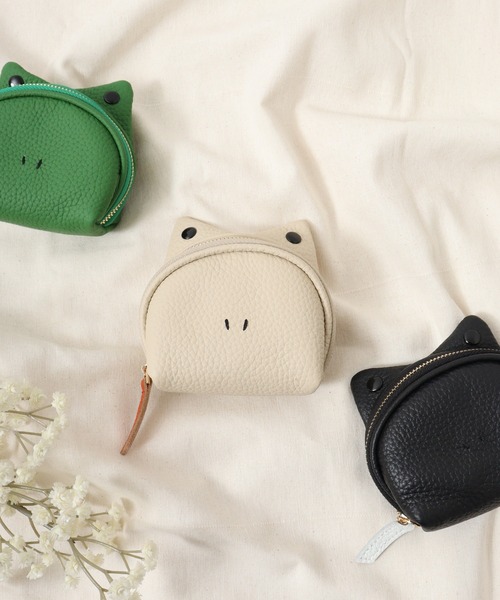 FUNALIVE(ファンアライブ)の「カエル型レザーミニウォレット(財布・メンズ・グリーン/ライトグレー/ピンク/グレー/ブラック/パープル・F)」の2枚目の写真