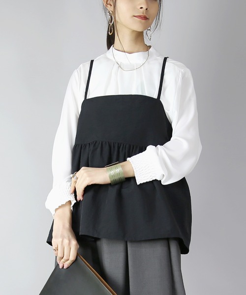 and it_（アンドイット）の「モチコさんコラボ撥水加工エプロンキャミソール（キャミソール・レディース・ブラック・M-L）」の12枚目の写真