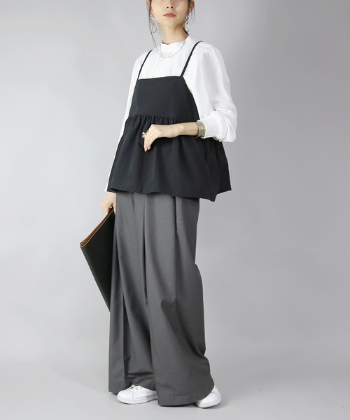 and it_（アンドイット）の「モチコさんコラボ撥水加工エプロンキャミソール（キャミソール・レディース・ブラック・M-L）」の13枚目の写真