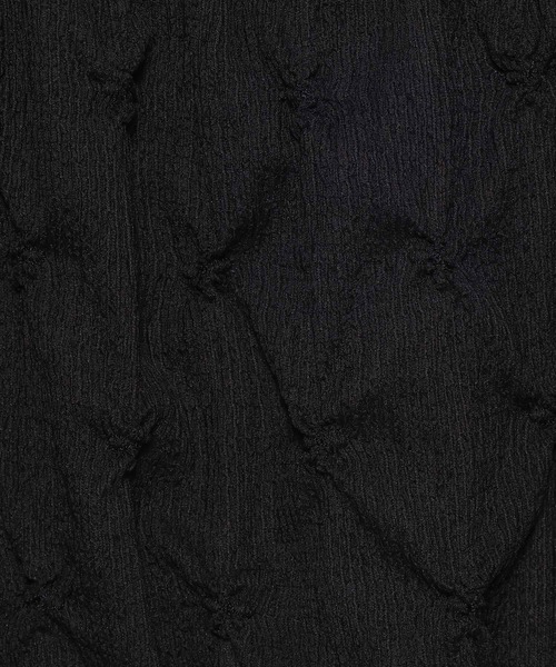 mysty woman（ミスティウーマン）の「スモッキングスクエアネックプルオーバー  491362（シャツ/ブラウス・レディース・アイボリー/ブラック/ブラウン・FREE）」の7枚目の写真