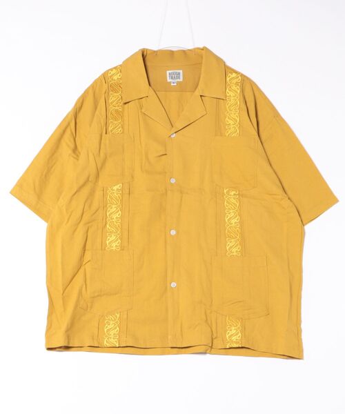 ROUGH TRADE（ラフトレード）の「麻レーヨン キューバシャツ(M1)（シャツ/ブラウス・メンズ・レッド系その他/イエロー/アイボリー/ブルー・MEDIUM/LARGE/X-LARGE）」の14枚目の写真