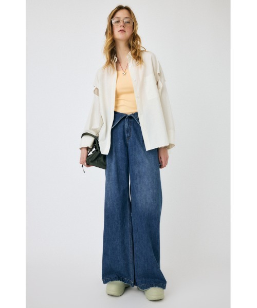 【新品未使用】MOUSSY CORSET DESIGN バギー デニム　サイズ0 CORSET DESIGN バギーデニム（デニムパンツ）｜MOUSSY（マウジー