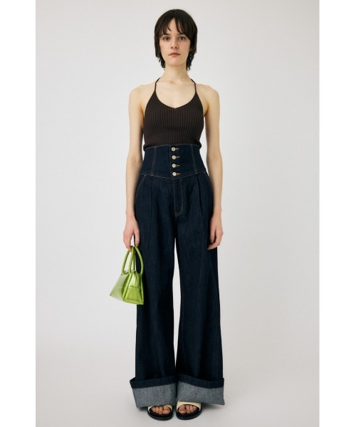 moussy CORSET DESIGN バギー デニム マウジー マウジー MOUSSY CORSET DESIGN バギー デニム （BLU