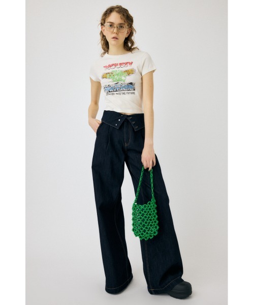 MOUSSY（マウジー）の「CORSET DESIGN バギーデニム（デニム