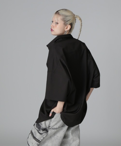 WHITELAND(ホワイトランド)の「【WEB&DEPOT限定】WHITELAND/ホワイトランド/LIGHT P-TECK S/S SHIRTS(シャツ/ブラウス・レディース・グレー/ブラック・L/M/S)」の7枚目の写真