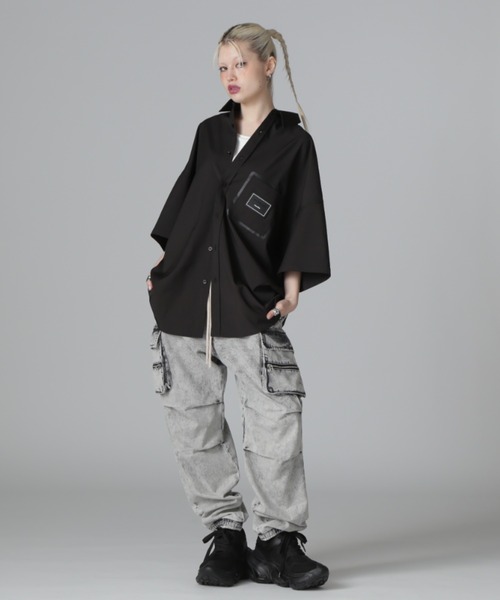 WHITELAND(ホワイトランド)の「【WEB&DEPOT限定】WHITELAND/ホワイトランド/LIGHT P-TECK S/S SHIRTS(シャツ/ブラウス・レディース・グレー/ブラック・L/M/S)」の8枚目の写真