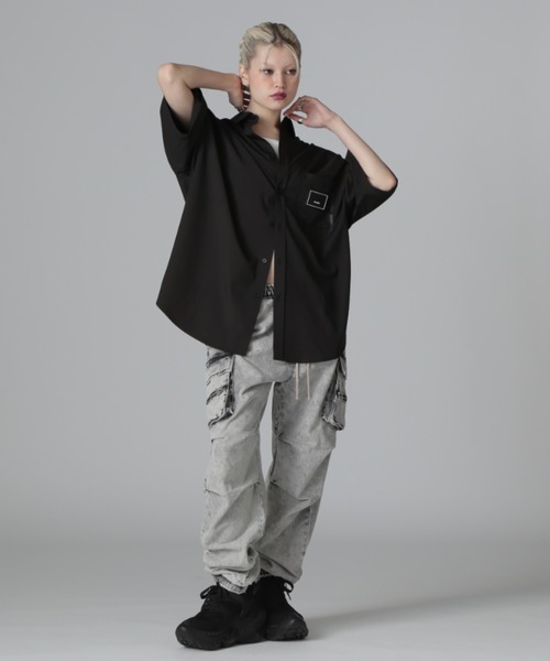 WHITELAND(ホワイトランド)の「【WEB&DEPOT限定】WHITELAND/ホワイトランド/LIGHT P-TECK S/S SHIRTS(シャツ/ブラウス・レディース・グレー/ブラック・L/M/S)」の9枚目の写真