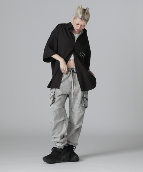 WHITELAND(ホワイトランド)の「【WEB&DEPOT限定】WHITELAND/ホワイトランド/LIGHT P-TECK S/S SHIRTS(シャツ/ブラウス・レディース・グレー/ブラック・L/M/S)」の10枚目の写真