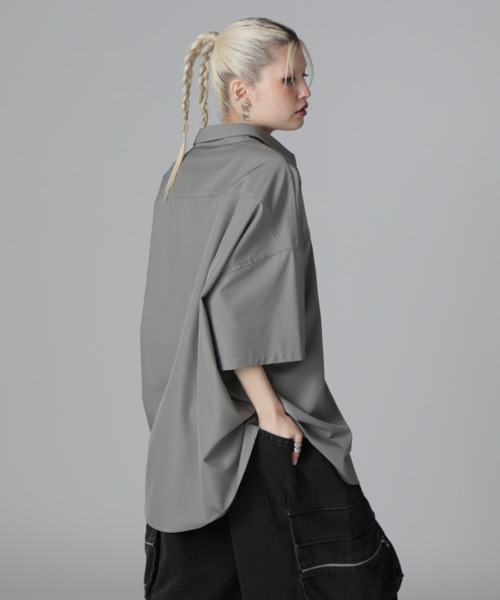 WHITELAND(ホワイトランド)の「【WEB&DEPOT限定】WHITELAND/ホワイトランド/LIGHT P-TECK S/S SHIRTS(シャツ/ブラウス・レディース・グレー/ブラック・L/M/S)」の12枚目の写真