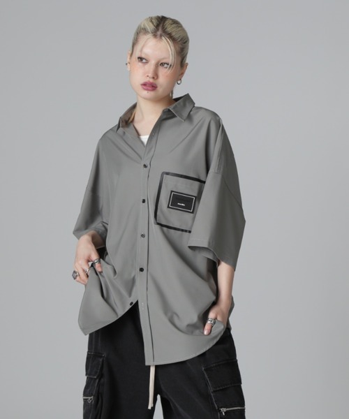 WHITELAND(ホワイトランド)の「【WEB&DEPOT限定】WHITELAND/ホワイトランド/LIGHT P-TECK S/S SHIRTS(シャツ/ブラウス・レディース・グレー/ブラック・L/M/S)」の11枚目の写真