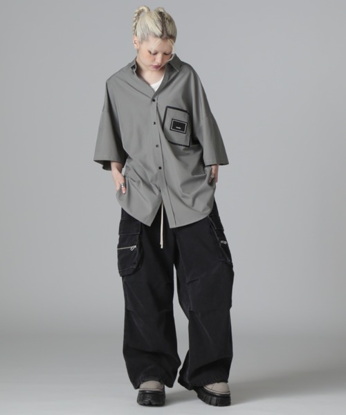 WHITELAND(ホワイトランド)の「【WEB&DEPOT限定】WHITELAND/ホワイトランド/LIGHT P-TECK S/S SHIRTS(シャツ/ブラウス・レディース・グレー/ブラック・L/M/S)」の14枚目の写真