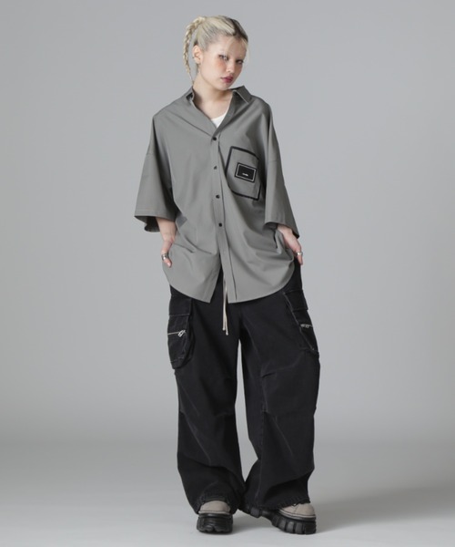 WHITELAND(ホワイトランド)の「【WEB&DEPOT限定】WHITELAND/ホワイトランド/LIGHT P-TECK S/S SHIRTS(シャツ/ブラウス・レディース・グレー/ブラック・L/M/S)」の15枚目の写真