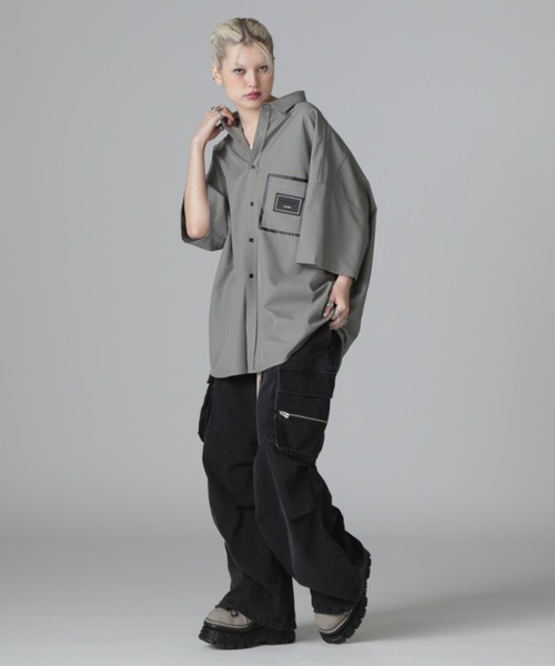 WHITELAND(ホワイトランド)の「【WEB&DEPOT限定】WHITELAND/ホワイトランド/LIGHT P-TECK S/S SHIRTS(シャツ/ブラウス・レディース・グレー/ブラック・L/M/S)」の16枚目の写真