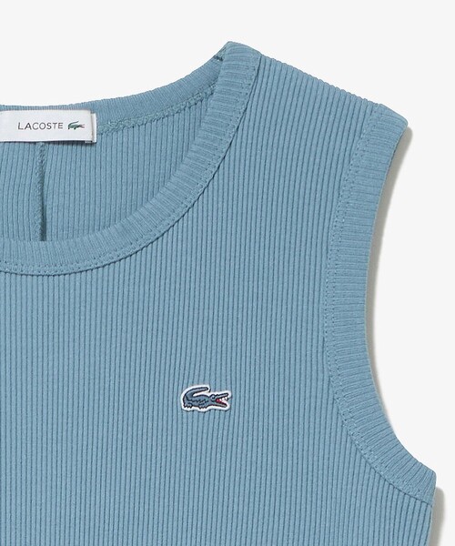 【新品】LACOSTE×SWAROVSKI ニットワンピース ワニロゴ 38 ラコステ LACOSTE グラフィカルワニロゴジャカードニット