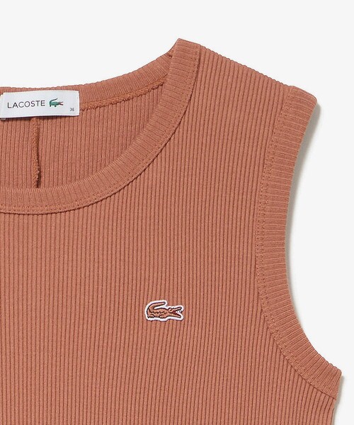 LACOSTE（ラコステ）の「ノースリーブ ロングリブニットドレス / リブニットワンピース（ワンピース・レディース・ブラック/グレイッシュブルー/ブラウン・34/36/38/40）」の22枚目の写真