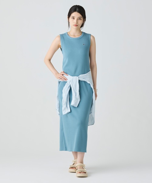 René ノースリーブワンピース♡ラベンダーカラー34⭐️極美品⭐️ セール】ノースリーブ ロングリブニットドレス / リブニット