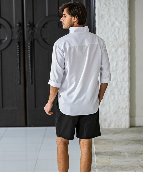 AKM Contemporary（エイケイエムコンテンポラリー）の「【WEB・直営店限定】AKM Contemporary(エイケイエムコンテンポラリー)シアサッカー素材 リゾートスタイル ショートパンツ ハーフパンツ (柔軟性/通気性)（その他パンツ・メンズ・ブラック/ブラック×ホワイト・S/M/L/XL）」の11枚目の写真