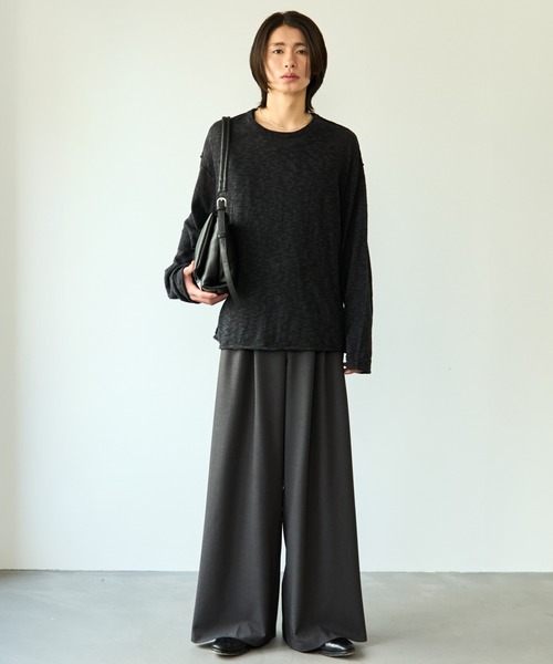 Two tuck wide straight slacks / 2タックワイドストレートスラックス