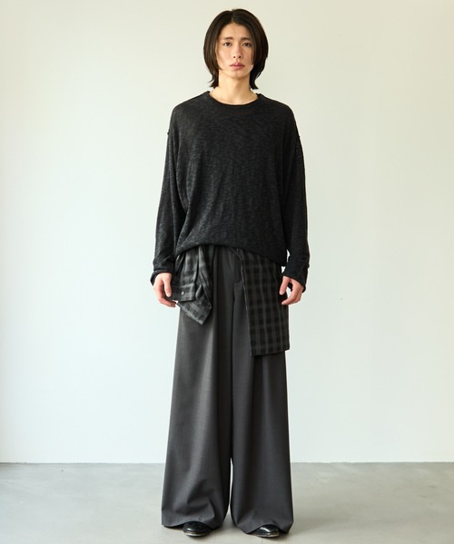 Two tuck wide straight slacks / 2タックワイドストレートスラックス