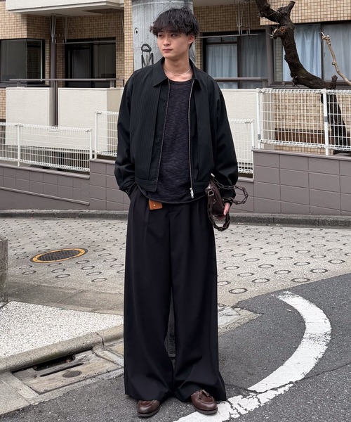 Two tuck wide straight slacks / 2タックワイドストレートスラックス