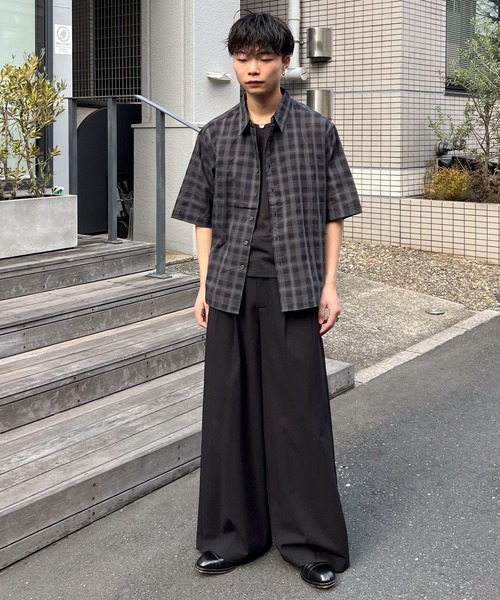 Two tuck wide straight slacks / 2タックワイドストレートスラックス