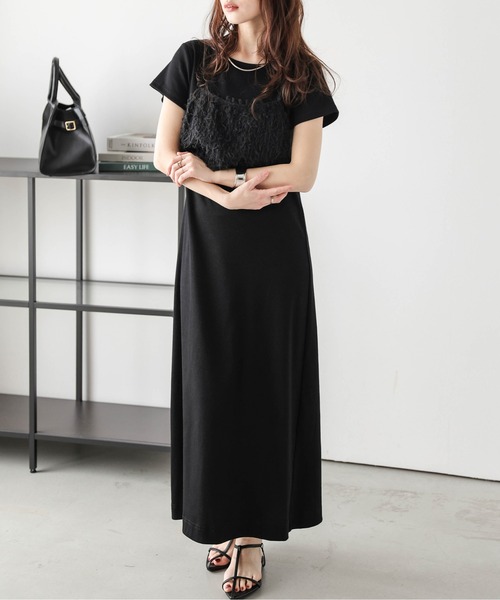 SUGAR BISKET(シュガービスケット)の「フェザービスチェ×カットリブワンピース セット(ワンピース・レディース・杢グレー/チャコール/オリーブ/ブラック・L/M)」の6枚目の写真
