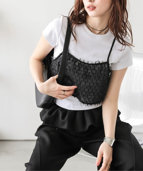 SUGAR BISKET(シュガービスケット)の「フェザービスチェ×カットリブワンピース セット(ワンピース・レディース・杢グレー/チャコール/オリーブ/ブラック・L/M)」の18枚目の写真