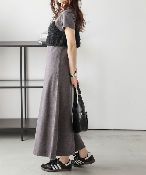 SUGAR BISKET(シュガービスケット)の「フェザービスチェ×カットリブワンピース セット(ワンピース・レディース・杢グレー/チャコール/オリーブ/ブラック・L/M)」の14枚目の写真