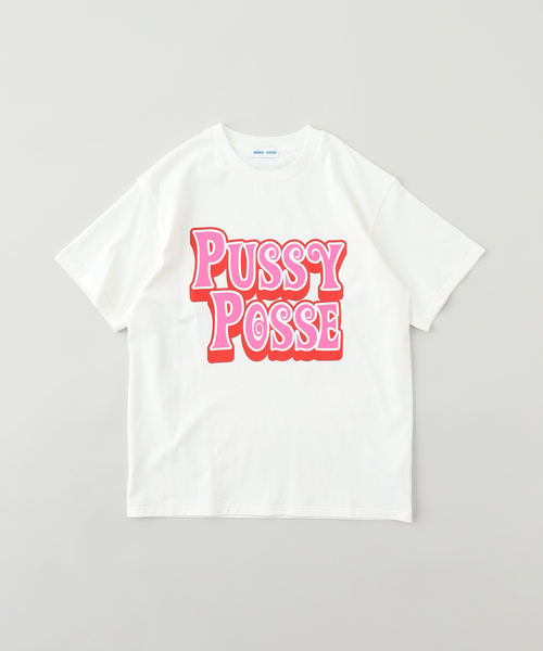 WOKE EDGE(ウォークエッジ)の「WOKE EDGE / ウォークエッジ PUSSY POSSE TEE(Tシャツ/カットソー・メンズ・ホワイト・MEDIUM)」の1枚目の写真