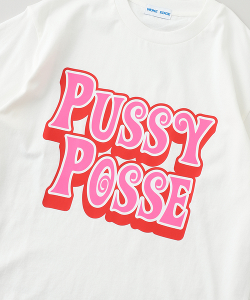 WOKE EDGE(ウォークエッジ)の「WOKE EDGE / ウォークエッジ PUSSY POSSE TEE(Tシャツ/カットソー・メンズ・ホワイト・MEDIUM)」の4枚目の写真