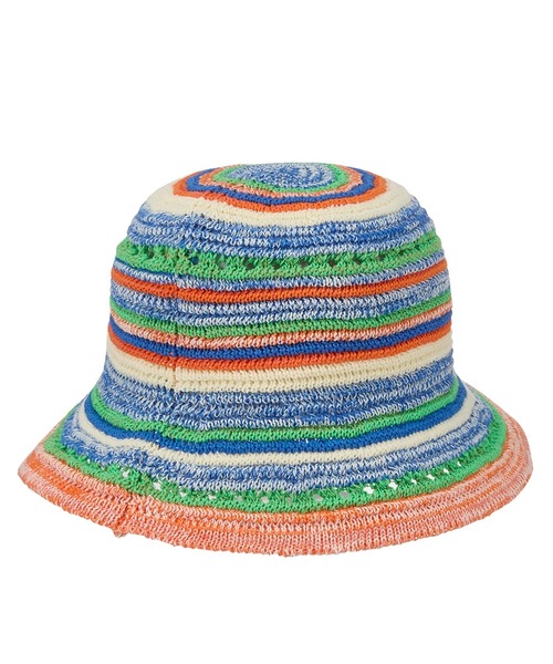 ROXY(ロキシー)の「FEEL THE SEA HAT/ロキシーボーダーハット(ハット・レディース・パープル/ネイビー/ブラウン・FREE)」の4枚目の写真