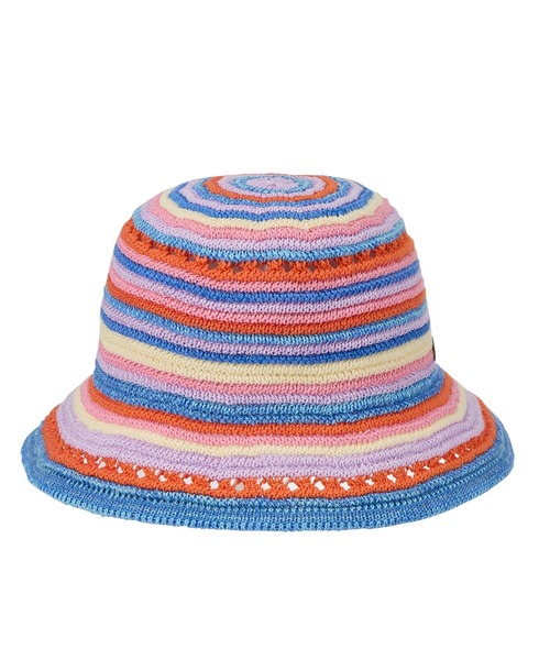 ROXY(ロキシー)の「FEEL THE SEA HAT/ロキシーボーダーハット(ハット・レディース・パープル/ネイビー/ブラウン・FREE)」の7枚目の写真