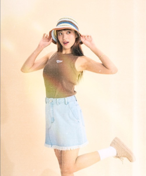 ROXY(ロキシー)の「FEEL THE SEA HAT/ロキシーボーダーハット(ハット・レディース・パープル/ネイビー/ブラウン・FREE)」の13枚目の写真