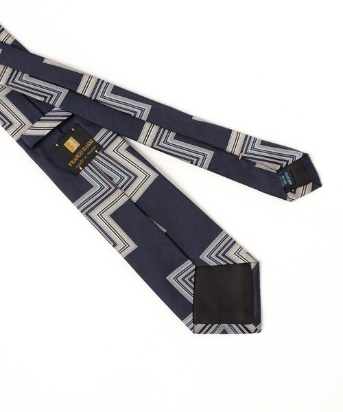 BEAMS F（ビームスエフ）の「FRANCO BASSI / シルク ジグザグ ネクタイ（ネクタイ・メンズ・ネイビー・ONE SIZE）」の2枚目の写真