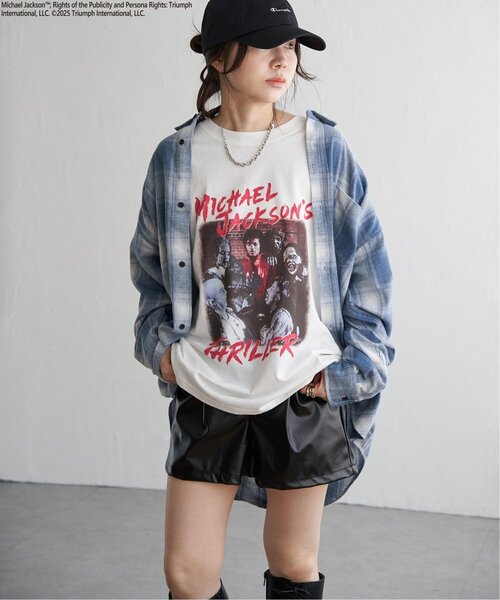 VENCEEXCHANGE（ヴァンスエクスチェンジ）の「Michael Jackson マイケル・ジャクソン ThrillerプリントTee（Tシャツ/カットソー・メンズ・チャコール/ホワイト・L/M/LL）」の15枚目の写真