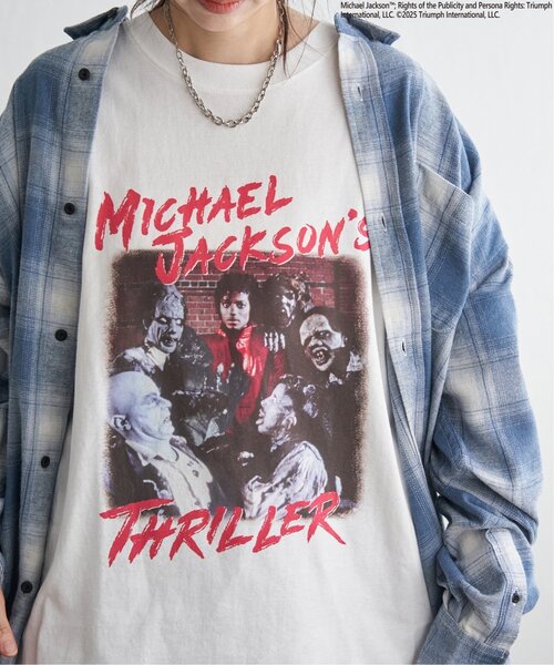 VENCEEXCHANGE（ヴァンスエクスチェンジ）の「Michael Jackson マイケル・ジャクソン ThrillerプリントTee（Tシャツ/カットソー・メンズ・チャコール/ホワイト・L/M/LL）」の18枚目の写真