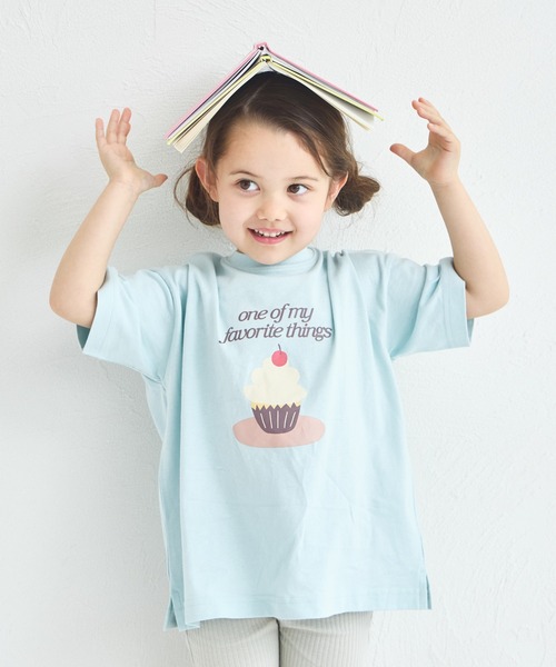 pairmanon(ペアマノン)の「【UVカット】【吸水速乾】【接触冷感】サマーファンクション ガーリープリント半袖Tシャツ(Tシャツ/カットソー・キッズ・ホワイト/ベージュ系その他/ブラック/ライトピンク/ライトベージュ/ライトブルー・100/110/120/130/140/150/90)」の5枚目の写真