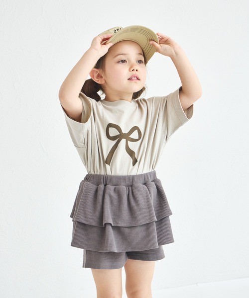 pairmanon(ペアマノン)の「【UVカット】【吸水速乾】【接触冷感】サマーファンクション ガーリープリント半袖Tシャツ(Tシャツ/カットソー・キッズ・ホワイト/ベージュ系その他/ブラック/ライトピンク/ライトベージュ/ライトブルー・100/110/120/130/140/150/90)」の22枚目の写真