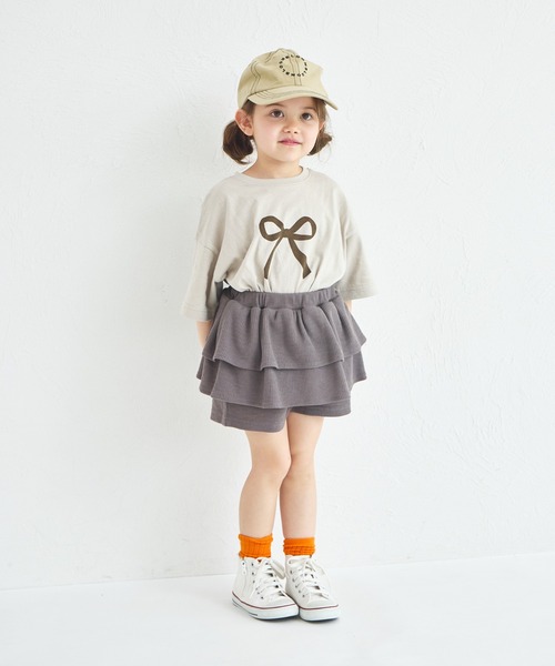 pairmanon(ペアマノン)の「【UVカット】【吸水速乾】【接触冷感】サマーファンクション ガーリープリント半袖Tシャツ(Tシャツ/カットソー・キッズ・ホワイト/ベージュ系その他/ブラック/ライトピンク/ライトベージュ/ライトブルー・100/110/120/130/140/150/90)」の21枚目の写真