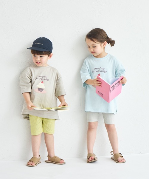 pairmanon(ペアマノン)の「【UVカット】【吸水速乾】【接触冷感】サマーファンクション ガーリープリント半袖Tシャツ(Tシャツ/カットソー・キッズ・ホワイト/ベージュ系その他/ブラック/ライトピンク/ライトベージュ/ライトブルー・100/110/120/130/140/150/90)」の14枚目の写真