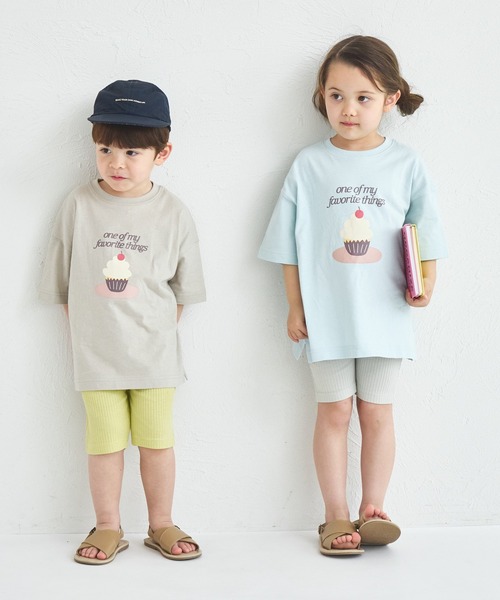 pairmanon(ペアマノン)の「【UVカット】【吸水速乾】【接触冷感】サマーファンクション ガーリープリント半袖Tシャツ(Tシャツ/カットソー・キッズ・ホワイト/ベージュ系その他/ブラック/ライトピンク/ライトベージュ/ライトブルー・100/110/120/130/140/150/90)」の13枚目の写真