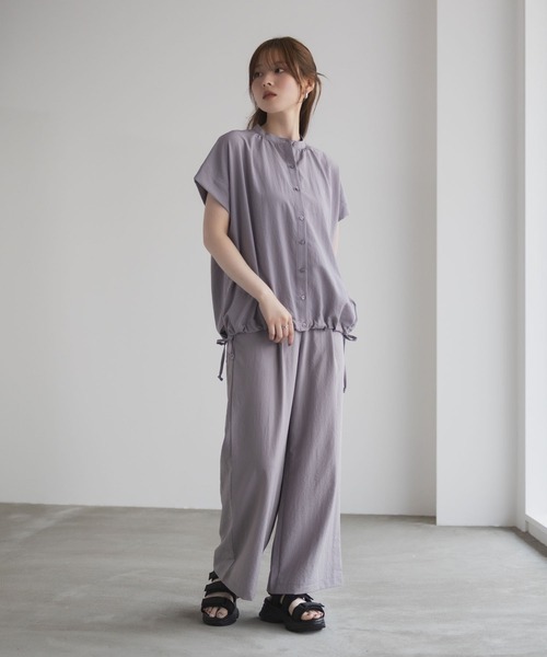 HusHusH（ハッシュアッシュ）の「HusHusH バンドカラーブラウス（シャツ/ブラウス・レディース・ブルー/グレイッシュベージュ/ブラック・M/L）」の15枚目の写真