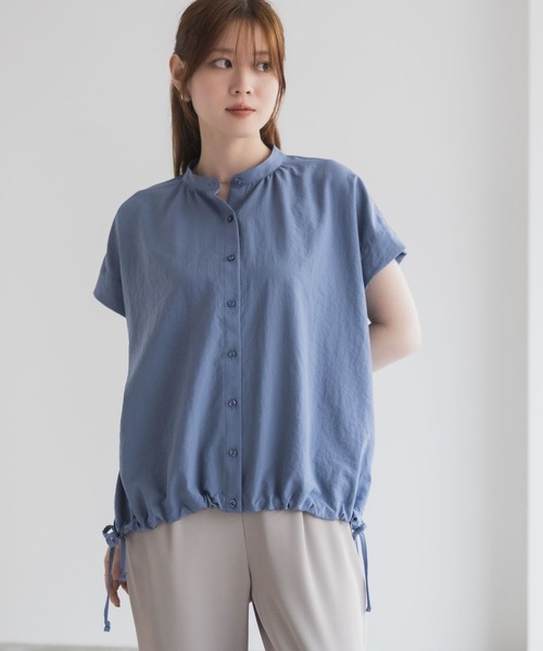 HusHusH（ハッシュアッシュ）の「HusHusH バンドカラーブラウス（シャツ/ブラウス・レディース・ブルー/グレイッシュベージュ/ブラック・M/L）」の18枚目の写真