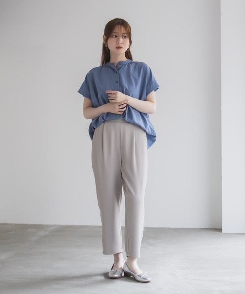 HusHusH（ハッシュアッシュ）の「HusHusH バンドカラーブラウス（シャツ/ブラウス・レディース・ブルー/グレイッシュベージュ/ブラック・M/L）」の22枚目の写真