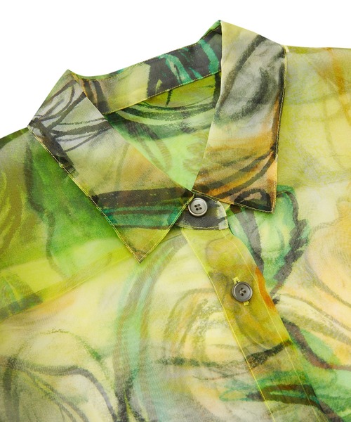 セール】Sheer Botanical Shirt / シアーボタニカルシャツ