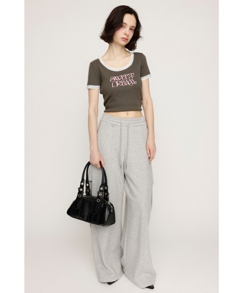 tシャツ FRONT LOGO RIB TOPS フロント ロゴ リブ トップス 半袖 夏服 レディース SLY tシャツ FRONT LOGO RIB TOPS フロント ロゴ リブ トップス