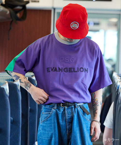 PARIS SAINT-GERMAIN(パリサンジェルマン)の「【EVA*PSG】 JP LOGO TEE(Tシャツ/カットソー・メンズ・パープル/ライトグレー/ブラック・LARGE/MEDIUM)」の3枚目の写真