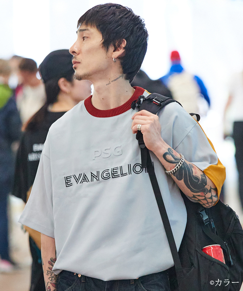 PARIS SAINT-GERMAIN(パリサンジェルマン)の「【EVA*PSG】 JP LOGO TEE(Tシャツ/カットソー・メンズ・パープル/ライトグレー/ブラック・LARGE/MEDIUM)」の2枚目の写真