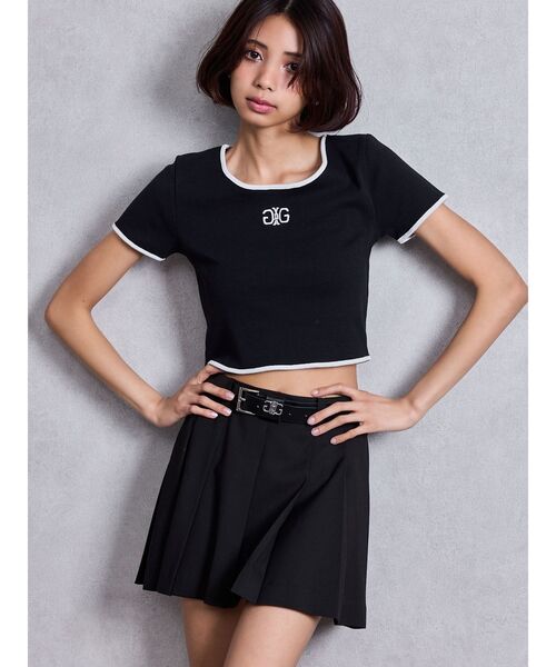 GYDA（ジェイダ）の「ベルトSETプリーツスカートライクショートパンツ（スカート・レディース・ブラック/その他1・FREE）」の5枚目の写真